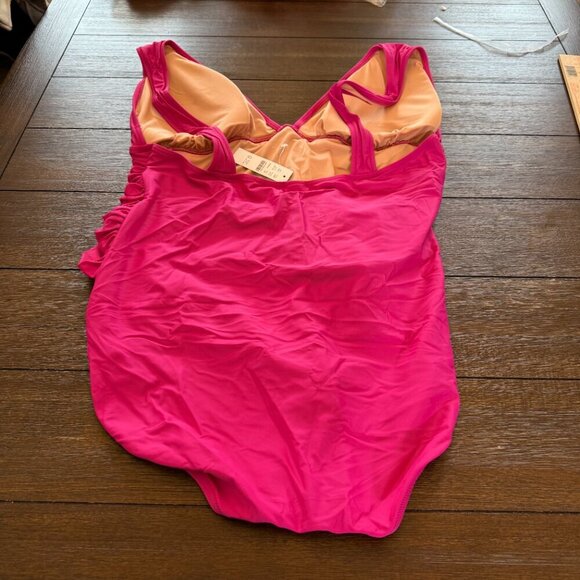 J. Crew Ruched V-Neck One Piece Suit Size 20 - Picture 8 of 9